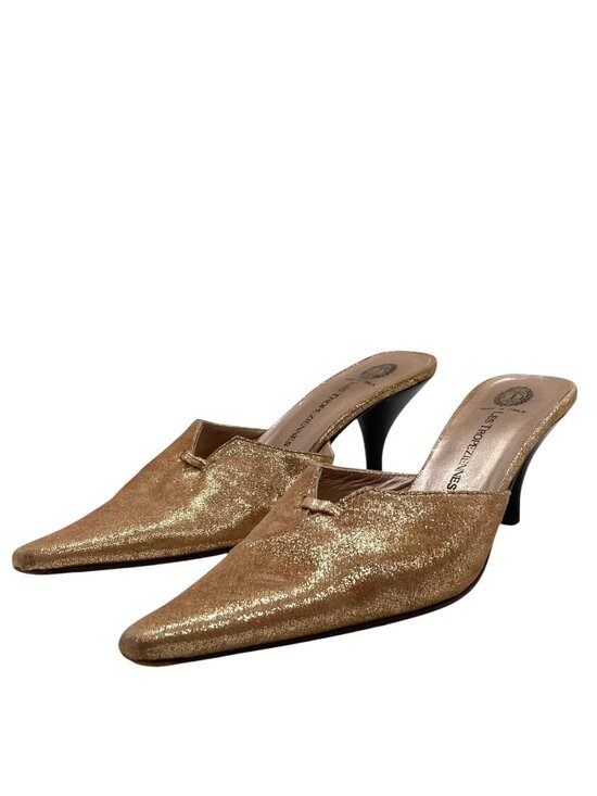 Les Tropeziennes Shoes - Les Tropeziennes Mules 38 8 Metallic Shimmer Y2K Coquette Made in Italy Corpcore